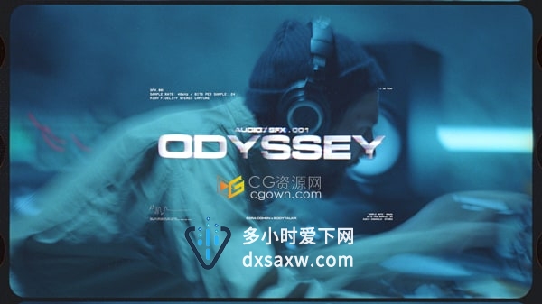5种乐器100种复古奥德赛音效Stingers SFX+6个模拟电路弯曲失真纹理波形视频素材
