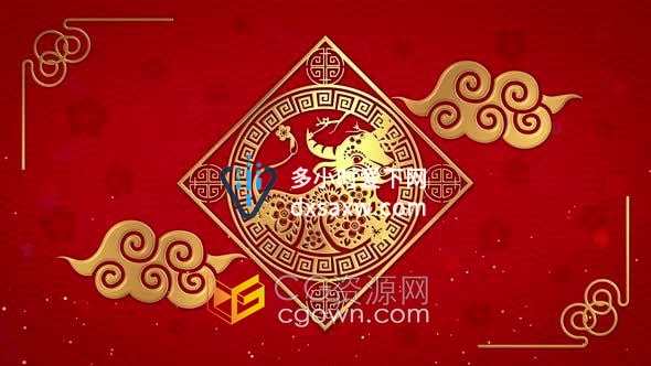 4K分辨率2021年中国新年农历喜庆春节活动LED屏幕动态背景视频素材