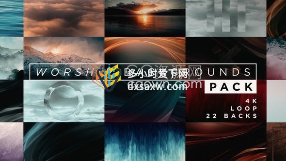 AE模板视频素材4K分辨率循环背景大气场景视频素材效果