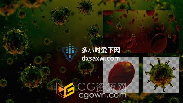 移动病毒细胞3D动画疾病医学研究教育/解释性视频素材