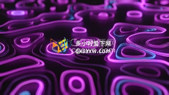 沿曲面移动抽象霓虹灯形状循环动态图形视频包用睦视频映射俱乐部背景舞台vj循环