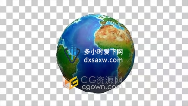 4K分辨率3D地球动画带Alpha通道合成视频素材