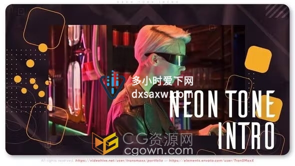 AE模板-酷炫大标题霓虹灯定格动画城市生活音乐宣传片街头格斗节目开场白