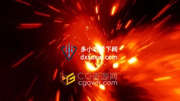 漩涡火焰穿越隧道循环动画VJ背景视频素材下载