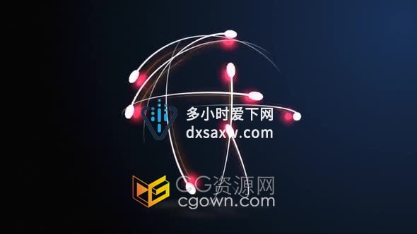 视频素材-科技感原子环形运动轨迹演绎形象球体爆炸特效动画