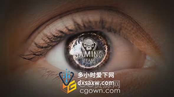 实拍特写眼睛眼球合成LOGO动画特效AE模板