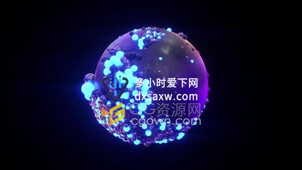 VJ素材-Spheres圆球视频映射建筑物墙壁俱乐部聚会舞台背景循环视频素材