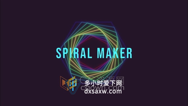 Spiral Maker v1.6.0 AE脚本蒙版路径创建螺旋图案动画MG图形工具