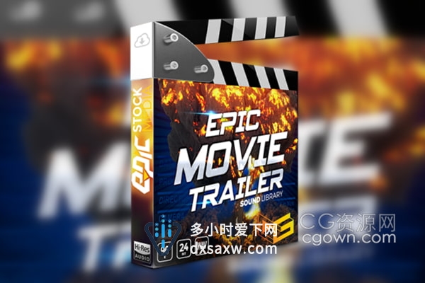 紧张动作悬疑史诗混合电影和游戏预告片音效库Epic Cinematic Trailer