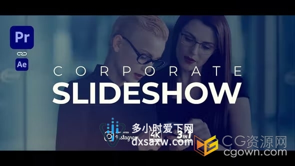 AE/PR模板-多用途企业开场白幻灯片Corporate Opener Slideshow商业宣传片