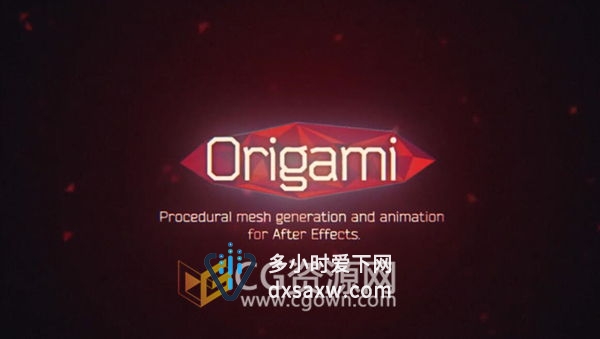 AE脚本 Origamit v1.4.0 折纸动画展开MG动画工具下载