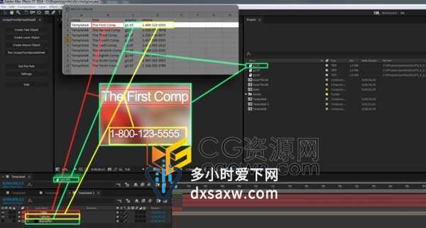 CompsFromSpreadsheet v5.1.6脚本AE根据电子表格生成合成图层工具