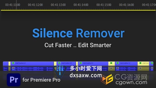 Silence Remover v1.2 PR脚本自动消除分离视频静音间隙剪辑神器插件