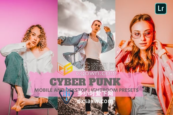 7种赛博朋克照片风格LR调色预设Cyber Punk Lightroom Presets