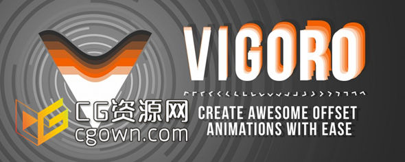 AE脚本 图形动画延迟拖尾效果 Aescripts Vigoro V1.0 带使用教程