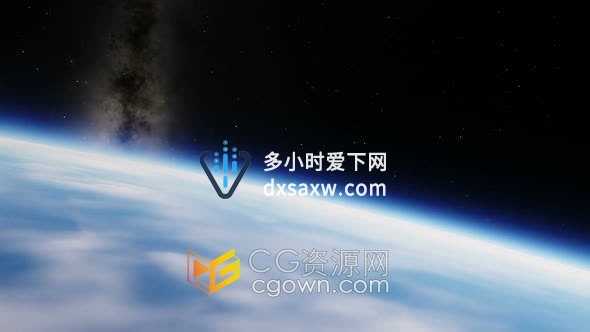 视频素材-飞行行星地球天桥与银河系天文学动态背景素材