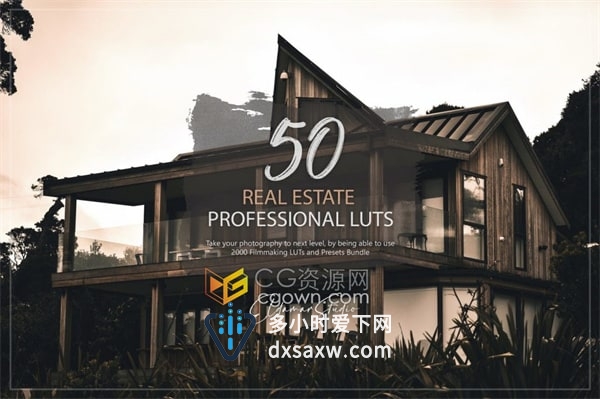 50个适合房地产宣传图像视频调色LUT和预设包
