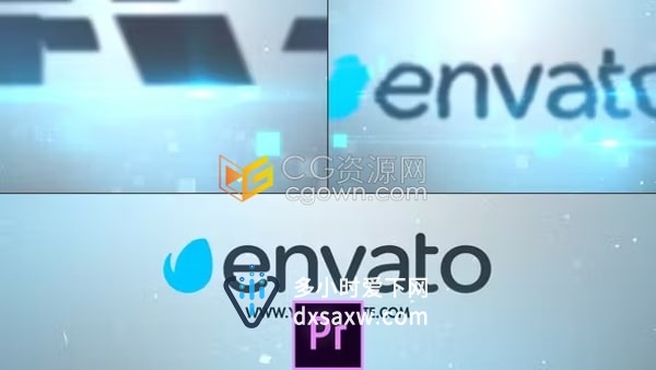 PR片头模板-大气时尚镜头光晕简约实用企业标志LOGO动画