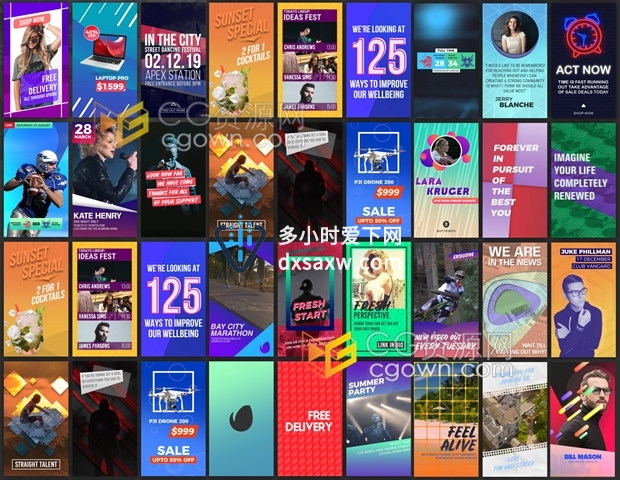 30种手机竖屏幕广告宣传视频包装排版动画动态介绍效果-FCPX插件