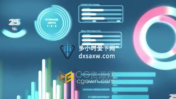 数字数据图表金融公司数据HUD背景视频素材