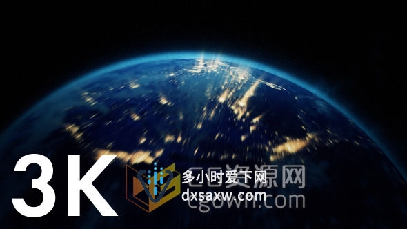 视频素材 3K分辨率 超强宇宙俯冲地球缩放穿越云层动画