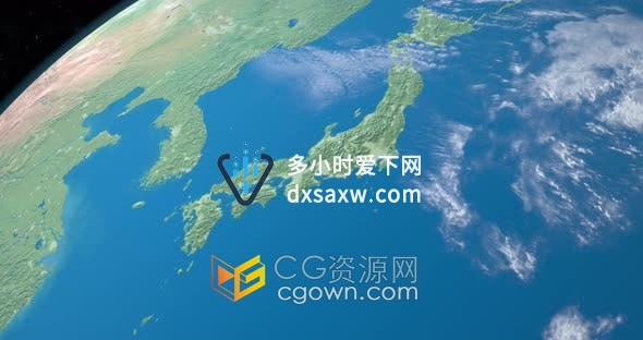 视频素材-在太空空间站往外鸟瞰地球效果4K分辨率