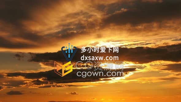 实拍橘黄色的夕阳火烧云自然景观4K视频素材