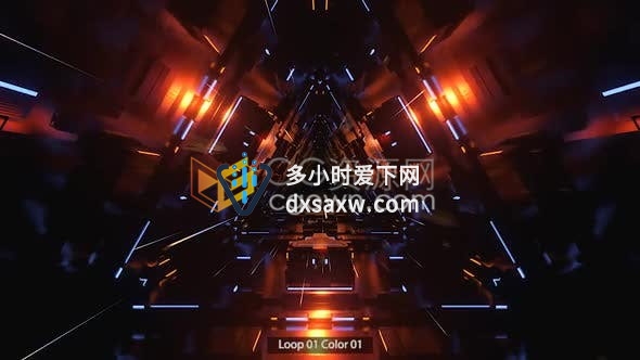 VJ素材-6个循环视频科幻穿越场景动画背景视频素材