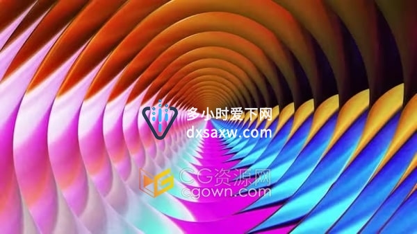 抽象径向旋涡动画背景产生龙卷风效果渐变彩色催眠光束视频素材