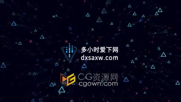 三角形符号元素动画游戏背景视频素材下载