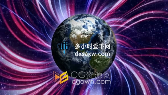 视频素材-地球电力连接场技术背景通讯空间数字网络主题宣传