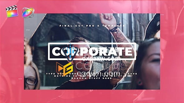 FCPX插件现代企业商务活动宣传介绍视频图文推广演示动画制作