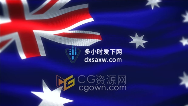 视频素材-澳大利亚国旗Australia国家旗帜4K屏幕背景视频素材