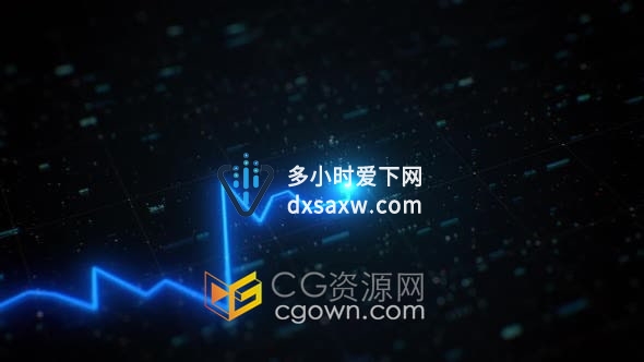 视频素材-蓝色HUD股票金融业务图表全球商业增长趋势图