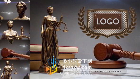 公正执法律师政治威严大气LOGO标志动画AE模板