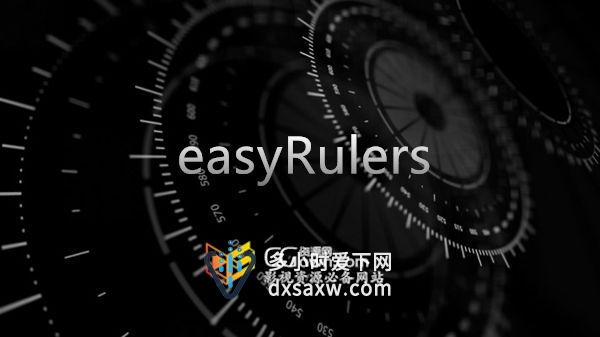 安装AE脚本 easyRulers v1.6 制作HUD数据表格刻度标尺信息UI界面