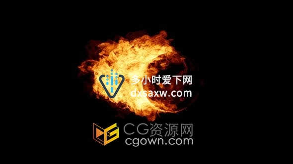 视频素材-高清烈火燃烧火球特效动画