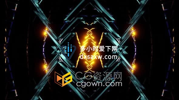 VJ素材-2种效果梦幻霓虹灯图案动画效果LED屏幕背景视频素材