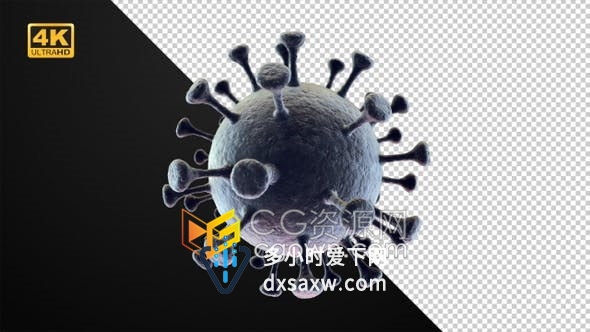 4K分辨率新冠状病毒病3D图形动画covid-19细菌视频素材下载