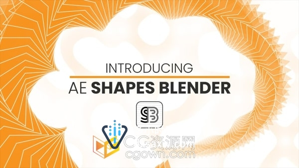 AE Shapes Blender 1.0.1脚本制作混合形状图形路径偏移循环动画