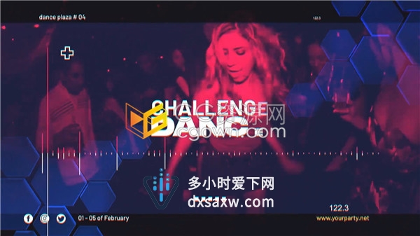 音乐节活动潮流炫酷夜店派对商业广告开场视频PR模板