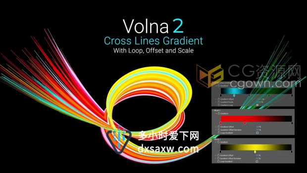 AE插件Volna v2.0.1 制作动态线条路径描边笔画绘制生长动画