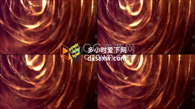 视频素材圆环波浪动画金色粒子景深效果动态背景素材