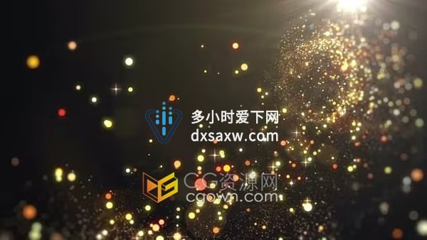 金色粒子闪闪发光流动循环4K视频素材