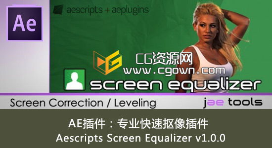 AE专业快速抠像插件 Aescripts Screen Equalizer v1.0.0（带使用教程）