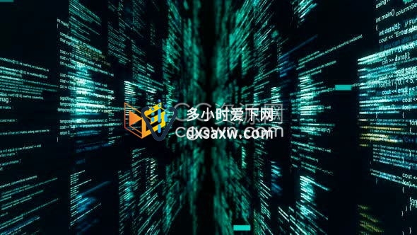 网际空间3D源代码墙矩阵动画现代互联网通讯数据连接视频演示背景视频