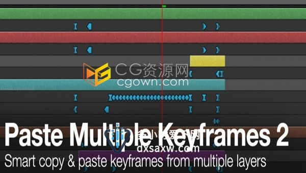 Paste Multiple Keyframes v2.0.9 AE脚本同时多个图层智能复制和粘贴关键帧