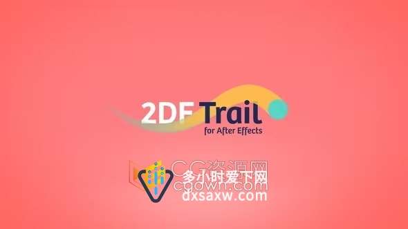 2DF Trail AE预设双色彩色拖影轨迹动画生成器MG图形工具