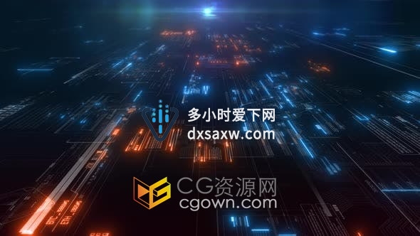 高科技数据链路全息HUD光线连接抽象动态科技背景视频4K素材