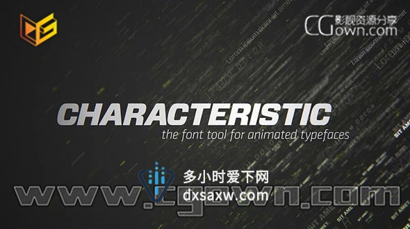 AE脚本 Characteristic v1.4.2 文字字体动画脚本 带视频教程